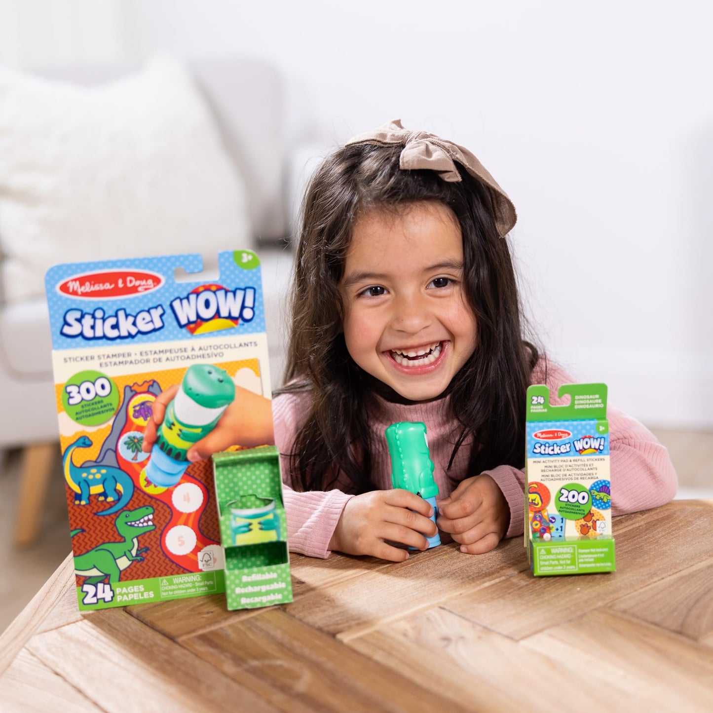 Melissa & Doug Set Ștampile Sticker Wow Dinozauri, 3+ ani