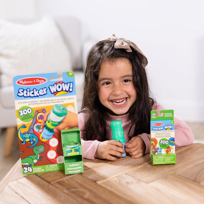 Melissa & Doug Set Ștampile Sticker Wow Dinozauri, 3+ ani