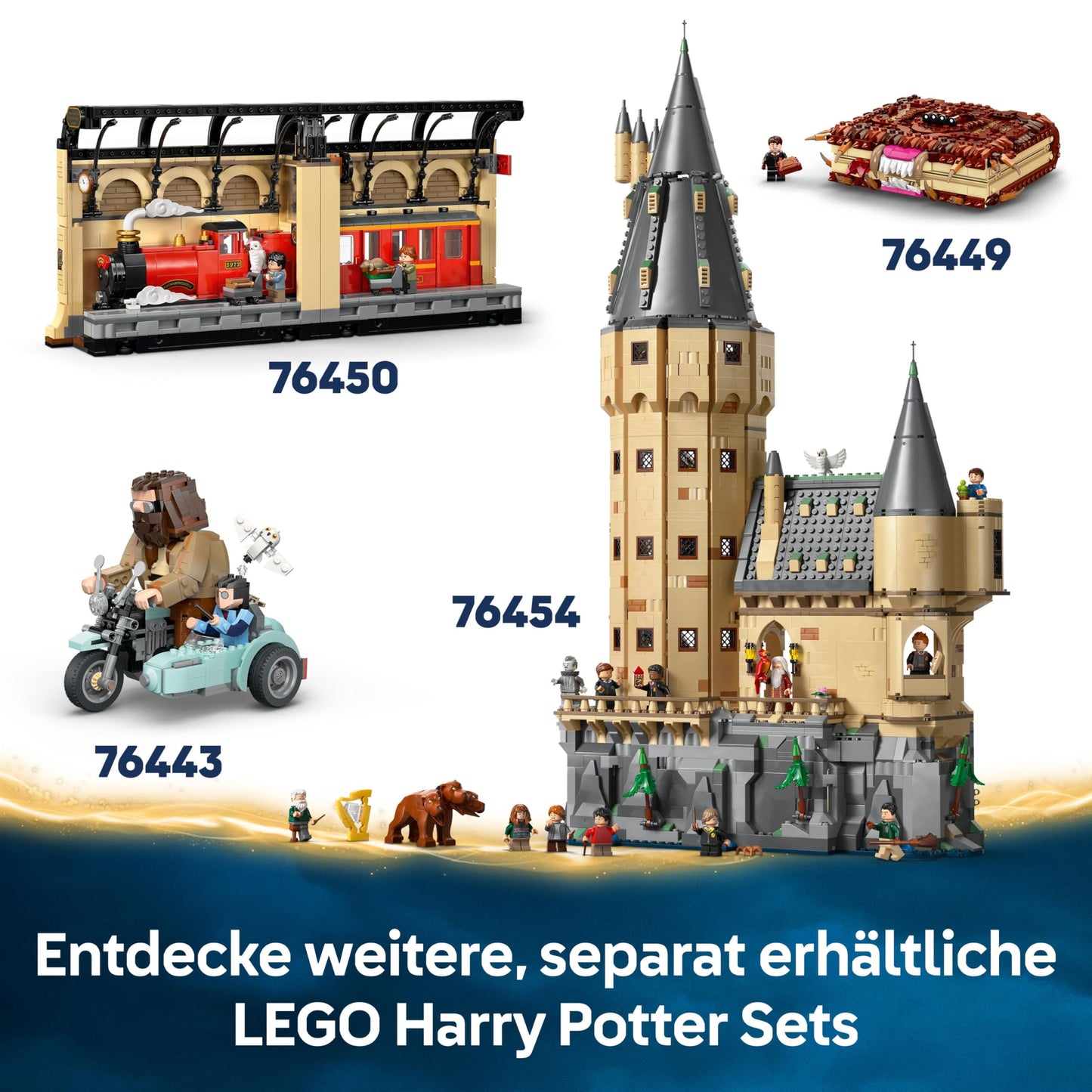 LEGO Harry Potter Fawkes: Jucărie Dumbledore's Phoenix cu Pălăria Vorbitoare, Sabia Gryffindor & Baby Fawkes – 76448