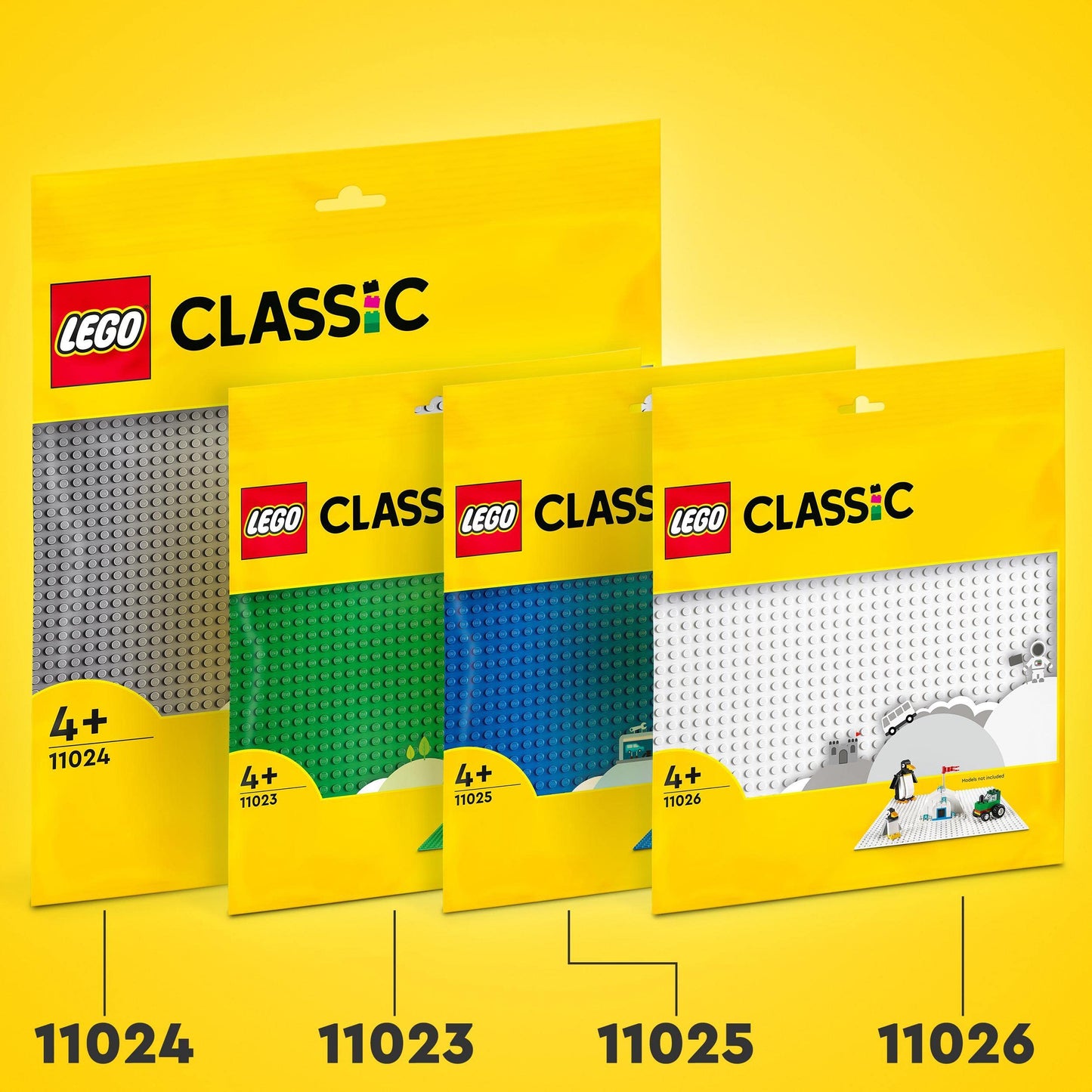 LEGO 11023 Classic Placă de bază verde pătrată 32x32 pini pentru construcții și seturi LEGO