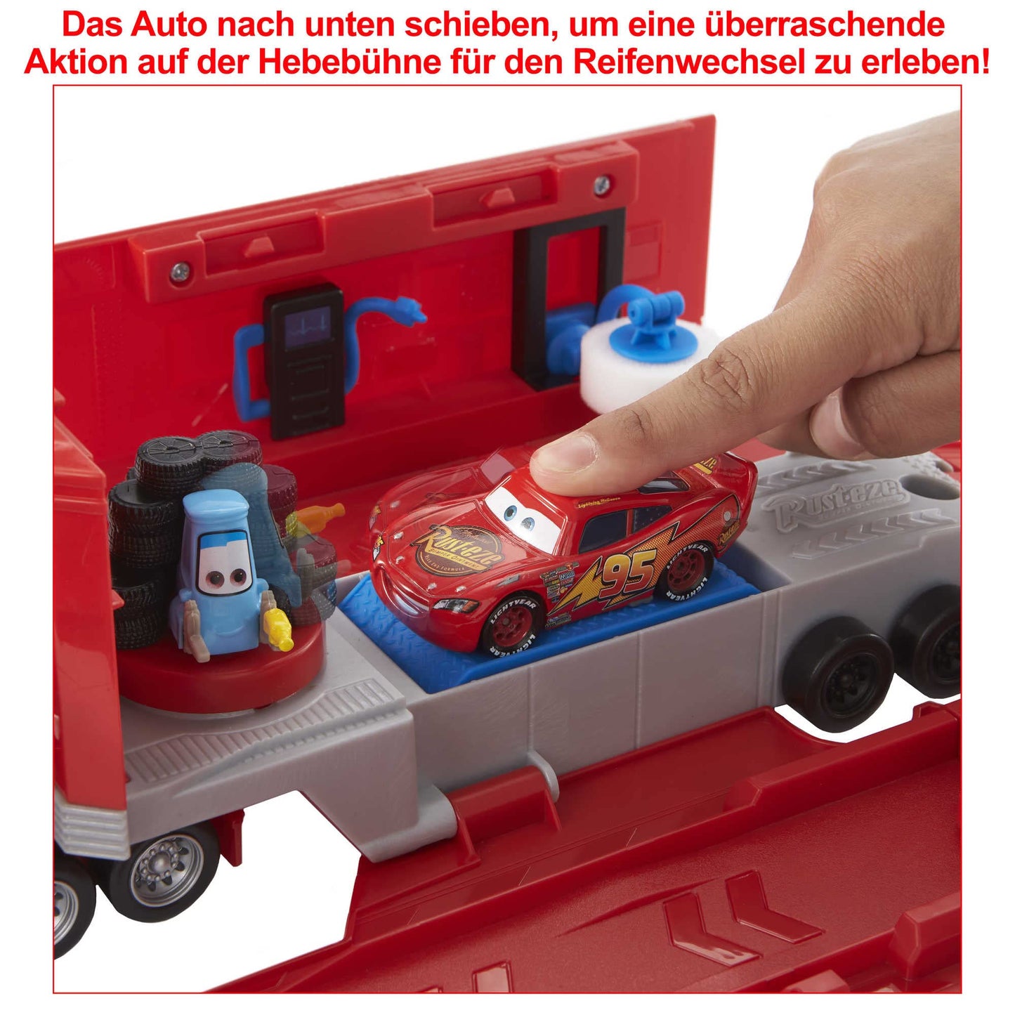 Mattel Cars Mack Camion 2-in-1 si statie tuning, 4+ ani