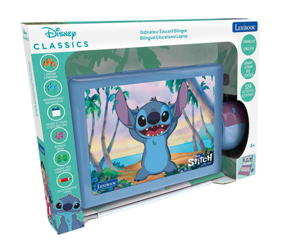 Lexibook JC598Di1 Disney Stitch Laptop bilingv, 124 activități