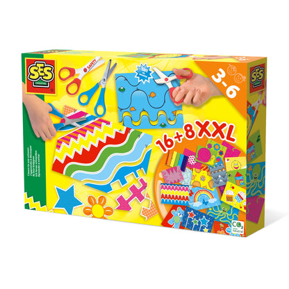 Set de tăiere SES Creative 14828 XXL, foarfece de siguranță și foarfece de bricolaj
