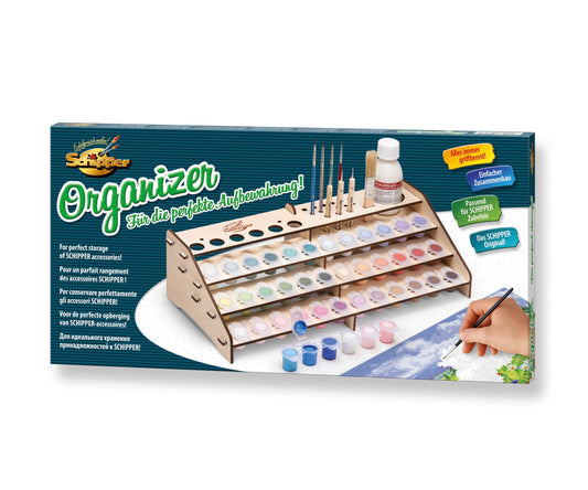Schipper 605214708 Organizer pentru pictură după numere – depozitare perfectă, compatibil cu accesorii Schipper, 19x39x10 cm