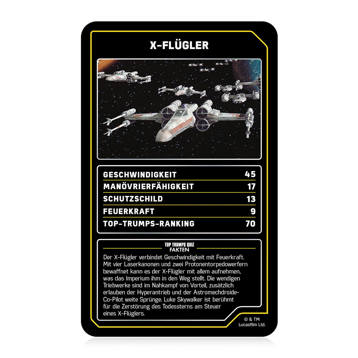 Winning Moves Top Trumps Collectables Joc de cărți Star Wars Nave spațiale 30 cărți 2+ jucători de la 6 ani (limba germană)