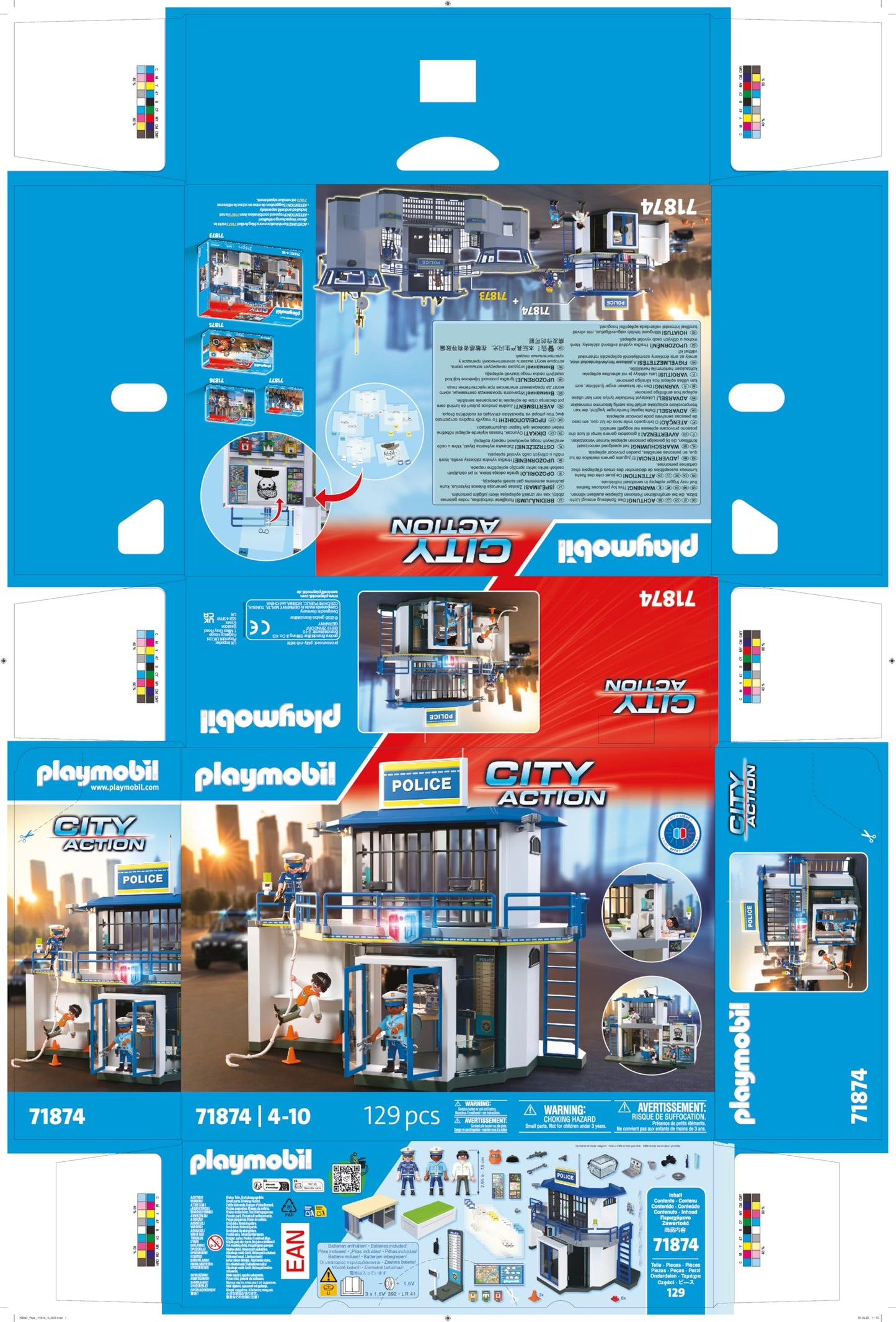 Playmobil 71874 Secție Poliție cu cameră interogare, 4+