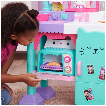 Gabby's Dollhouse, Cakey’s Ofen - Jucărie de rol cu efecte de lumină și sunet, accesorii pentru bucătării de jucărie și alimente, potrivită pentru copii de la 3 ani.