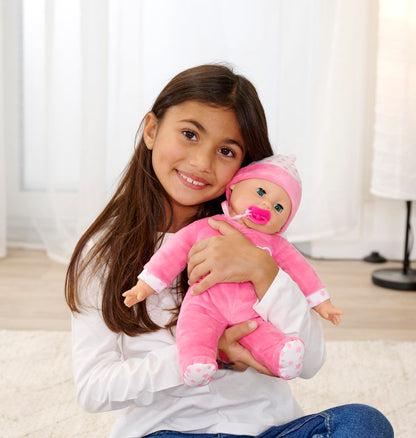 Simba 105140501 Păpușă Laura Set de joacă cu corp moale și mișcări de respirație 1,5+ ani (roz)