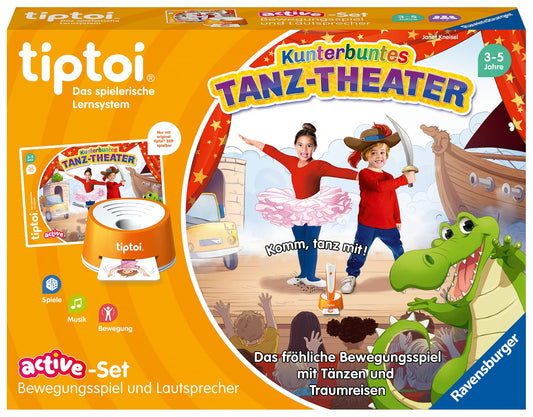 Set Activ Ravensburger tiptoi 00122 - Teatru de Dans Colorat, Joc de Mișcare pentru Copii de la 3 Ani