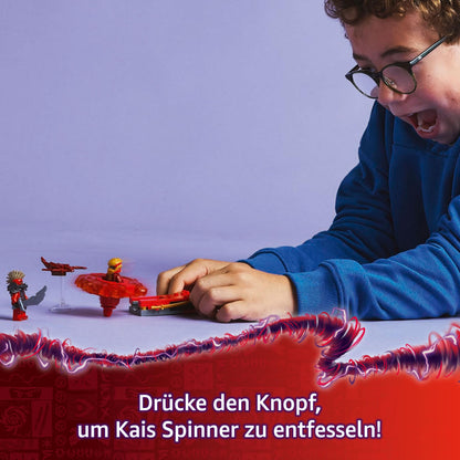 LEGO NINJAGO Spinner Spinjitzu al lui Kai - Jucărie Ninja cu 2 Minifiguri - Set de joacă mic pentru copii - Cadou pentru băieți și fete de la 6 ani 71823