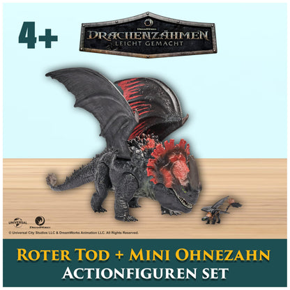 DreamWorks Dragons Set figurine Roter Tod si Fara Dinti, 4+ ani