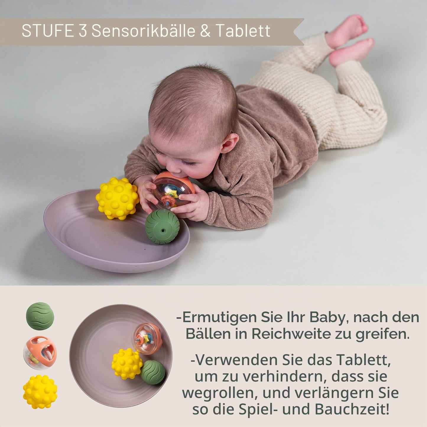 Taf Toys Tummy Time Kit Set de joacă pentru timpul pe burtă pentru bebeluși de la naștere