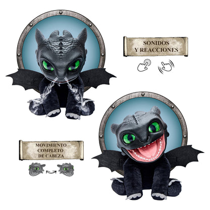 Famosa Toothless Marionetă electronică 30 cm, 6+ ani