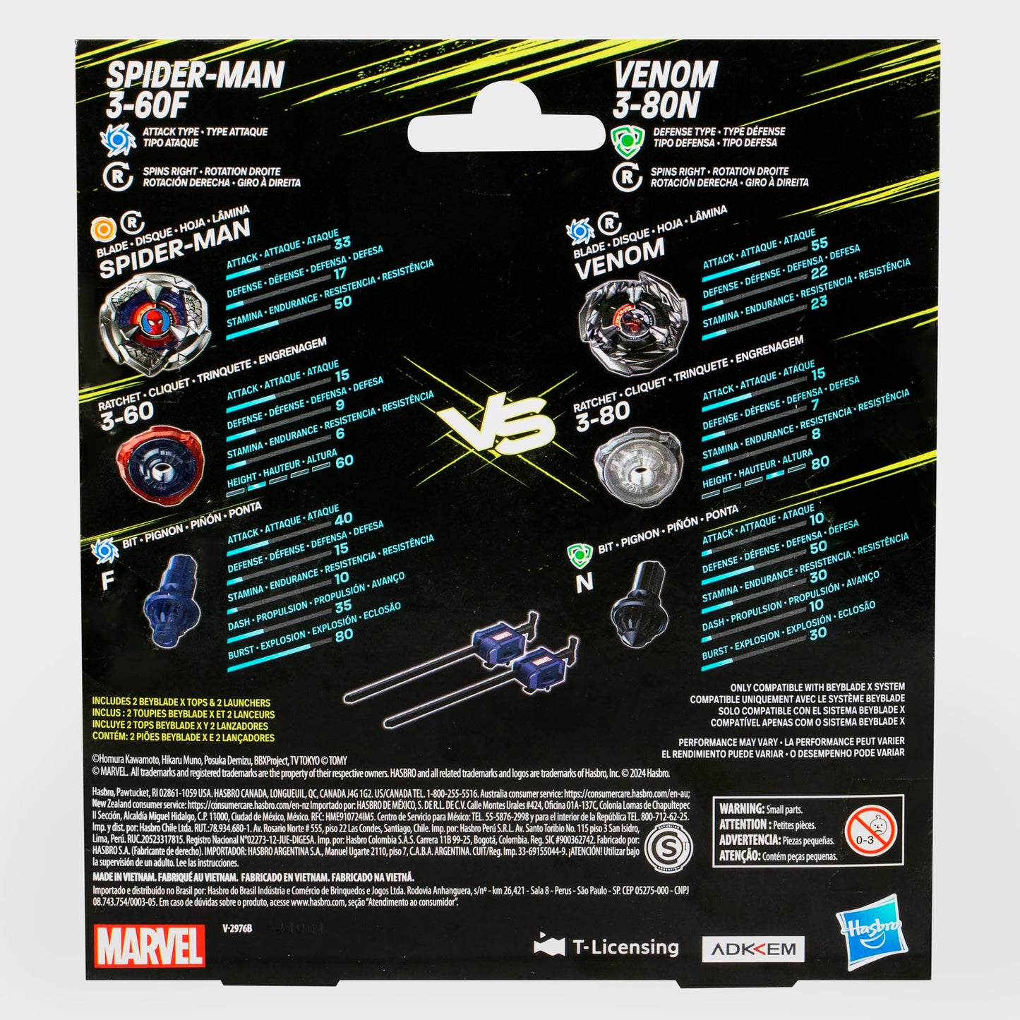 Hasbro Beyblade X Marvel Spider-Man vs Venom Multipack
