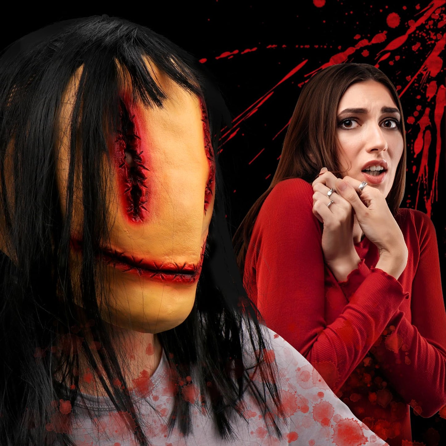 SelfTek Mască Horror Fantomă din Latex Halloween