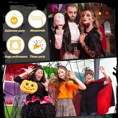 Baymety Pelerină Halloween Plasă Păianjen, neagră