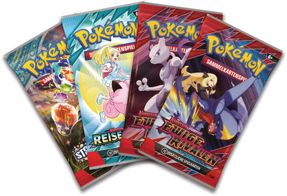 Pokémon TCG Cutie Tin Team Rocket Mewtu-ex, 4 boostere