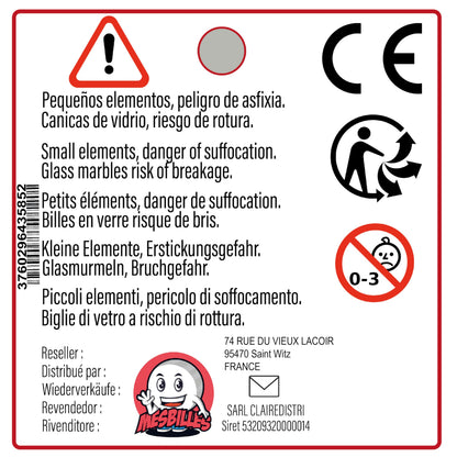 MesPerles – 10 Bile din Sticlă – 9 Bile și 1 Capac