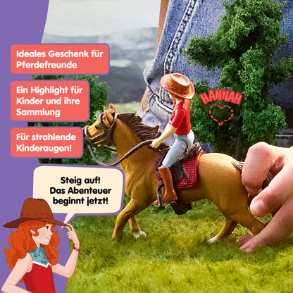 Schleich 42711 Set Cai Hannah & Cayenne, 6 piese, 5+ ani