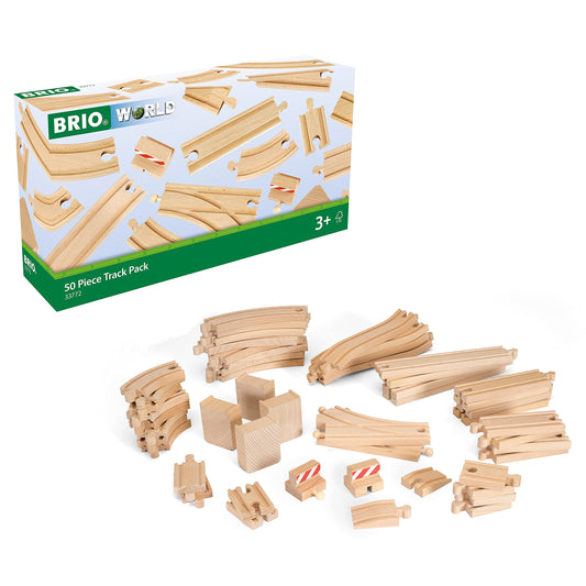BRIO World 33772 Set Mare de Șine 50 Piese - Set de Șine pentru Tren - Jucărie pentru Copii Recomandată de la 3 Ani