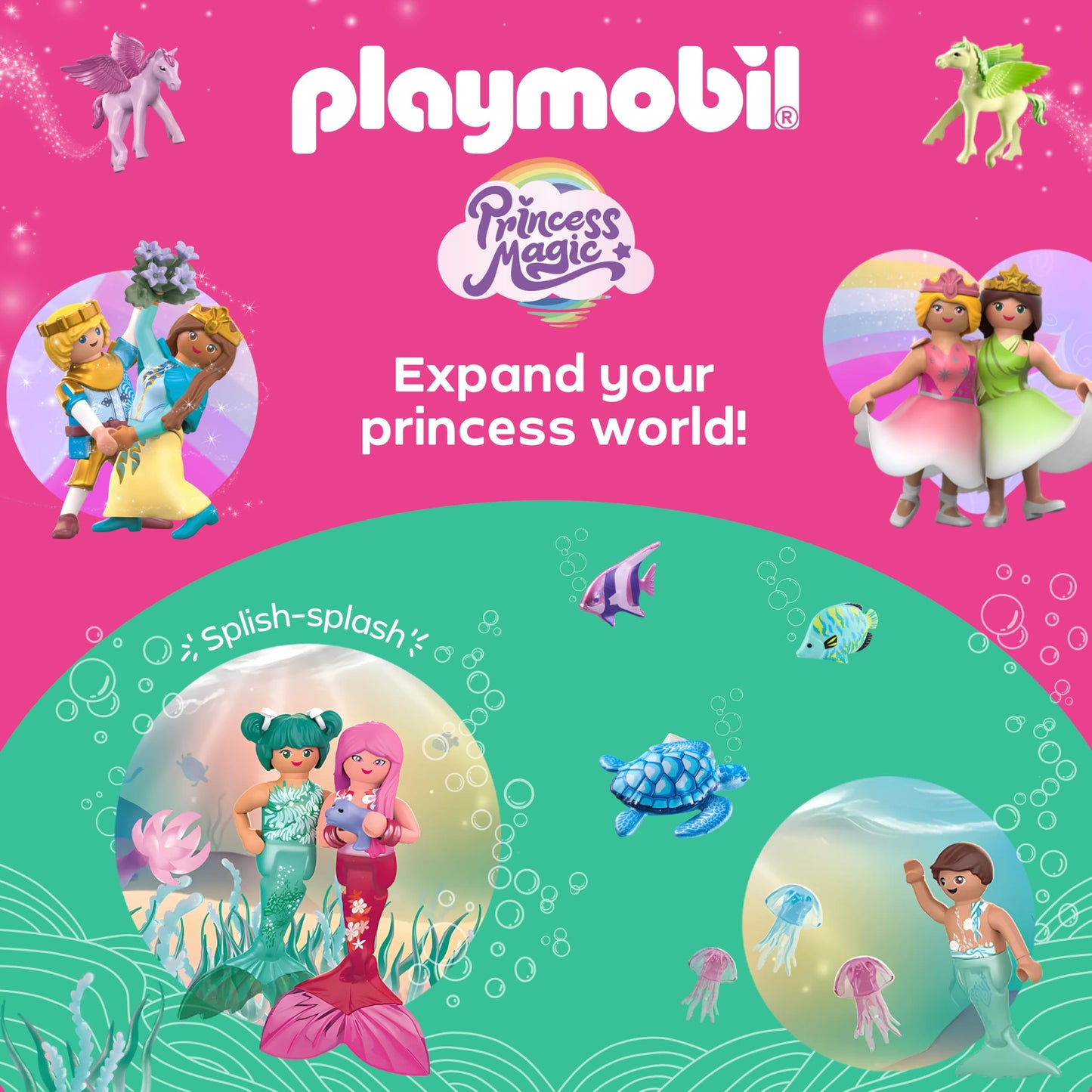 PLAYMOBIL Princess Magic Set de joacă Bucătărie Regală pentru prințese 4+ ani (roz)