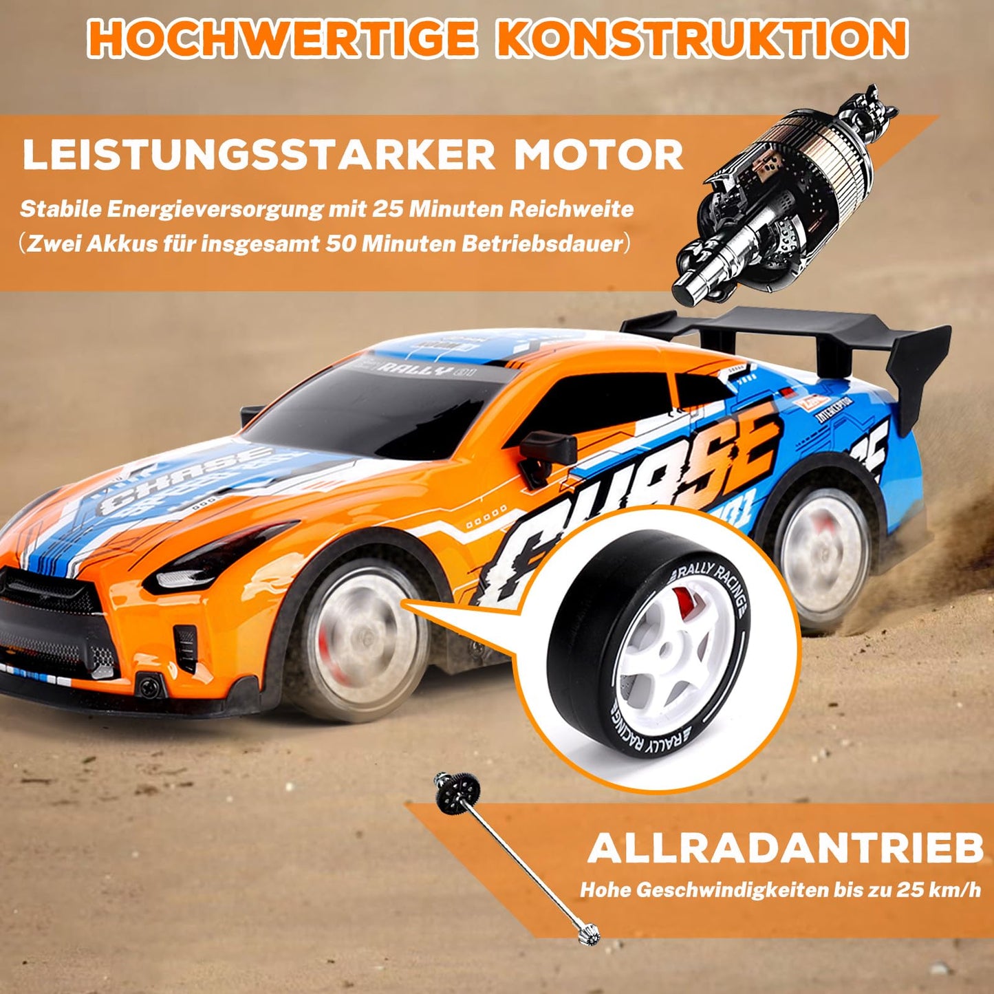 Jonrryin Mașinuță RC Drift 1:14, 25 km/h, 8+ ani