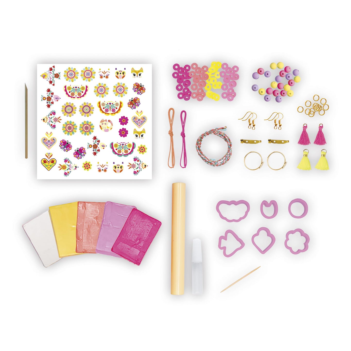 Janod J09186 Set bijuterii prietenie, 16 piese polimer
