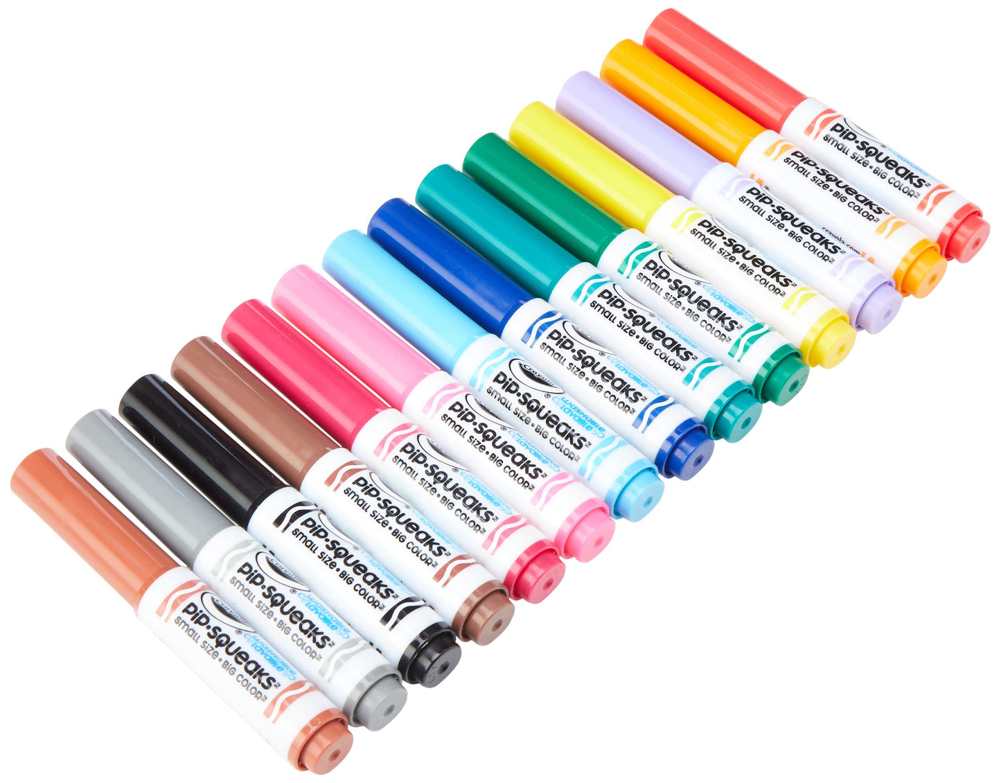 CRAYOLA 14 Mini markere lavabile cu vârf lat, format de buzunar, culori variate, de la 3 ani