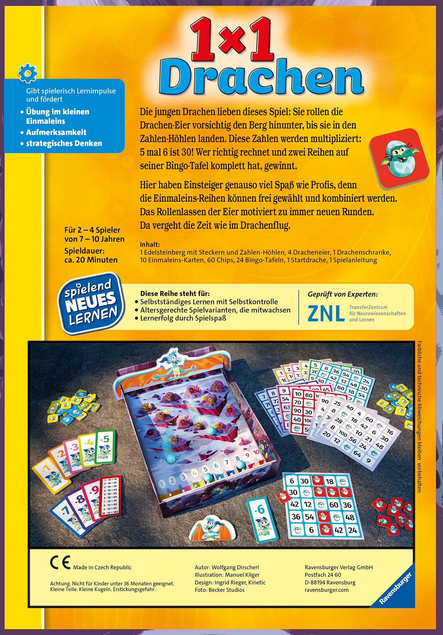 Ravensburger 24976 Joc dragoni, inmultire, 7-10 ani