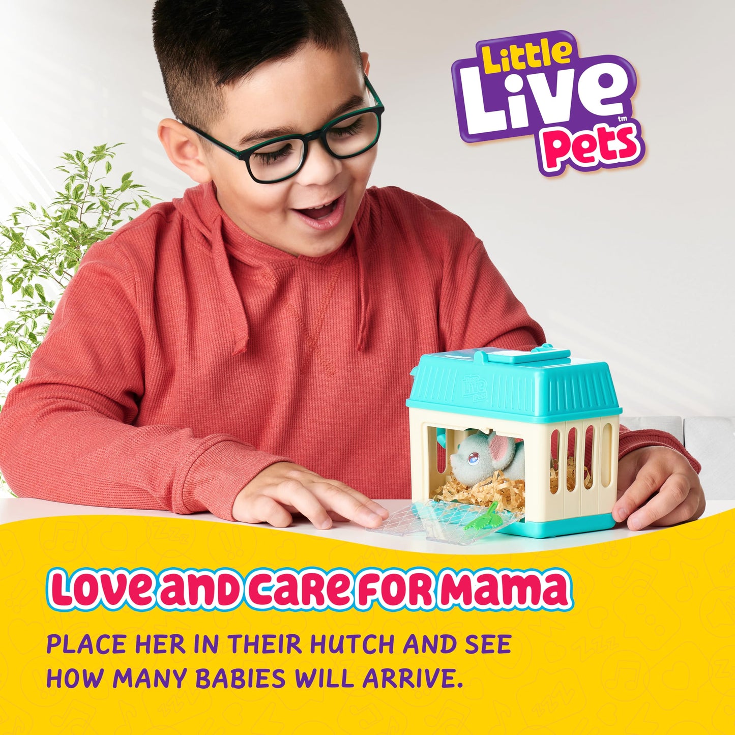 Little Live Pets Lil' Mouse Set de joacă Mini Mama Surprise cu 2-4 pui, joc repetabil