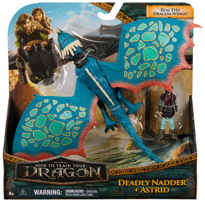Dreamworks How to Train your Dragon Set de figuri de acțiune cu vikingi și dragoni Sturmpfeil & Astrid pentru copii de la 4 ani