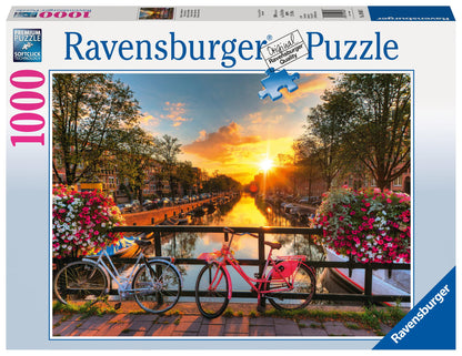 Puzzle Ravensburger 1000 piese Biciclete în Amsterdam - Puzzle colorat pentru adulți și copii, de calitate Ravensburger