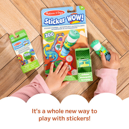 Melissa & Doug Set Ștampile Sticker Wow Dinozauri, 3+ ani