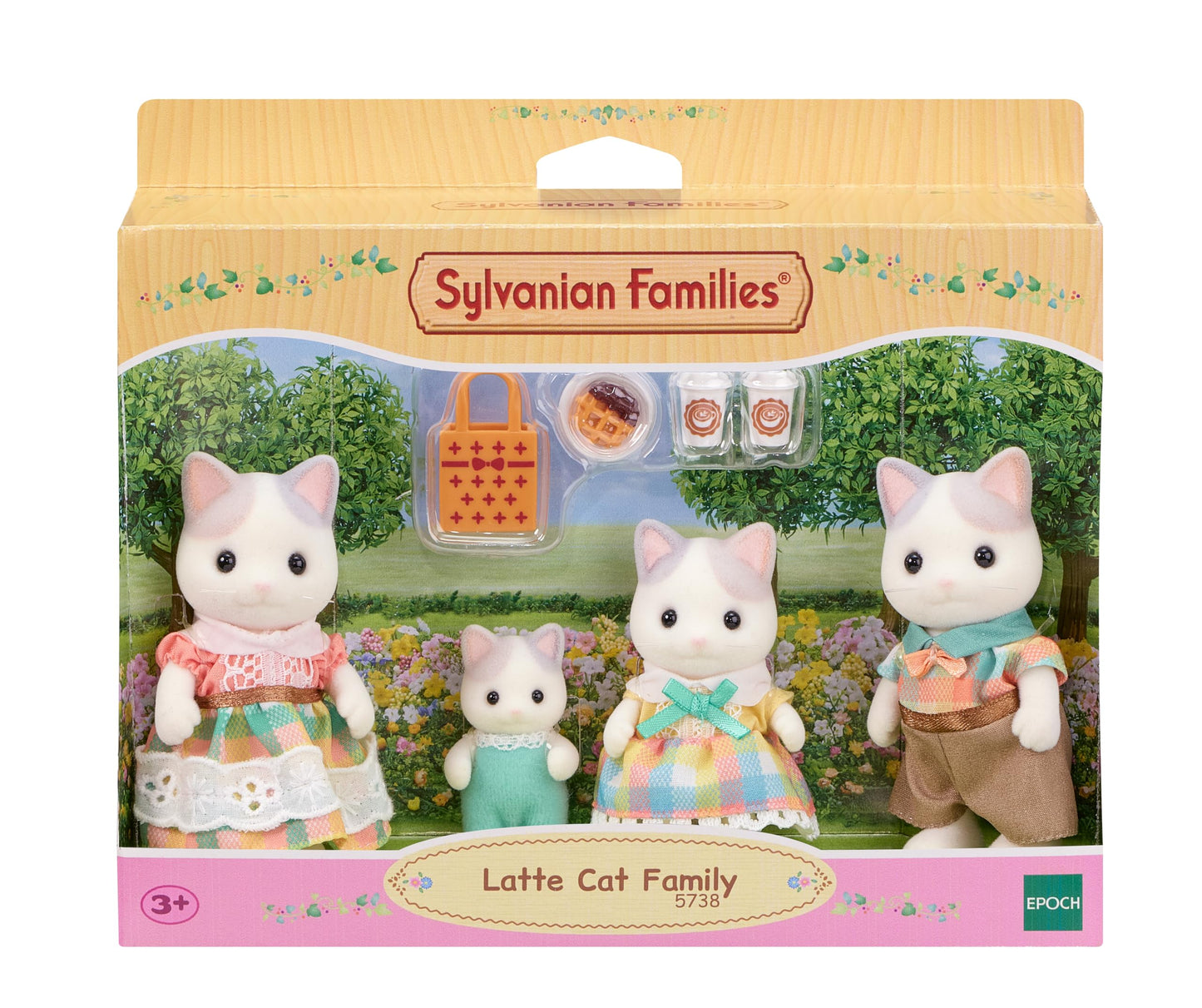 Sylvanian Families 5738 Set de figurină Familie Pisici de Lapte 4 piese 3+ ani