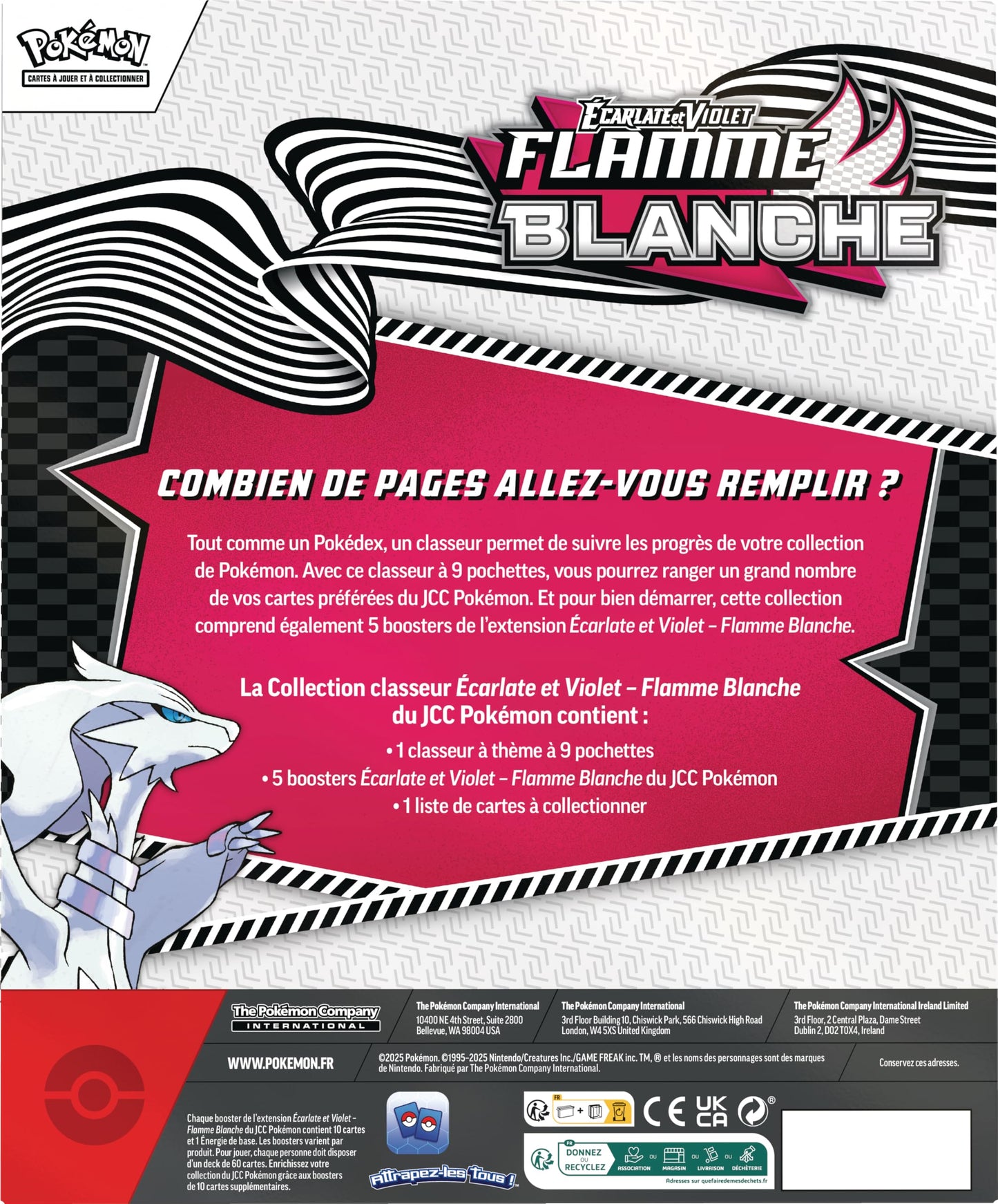 Pokémon TCG Album Scarlet & Violet Flacăra Albă, 5 booster