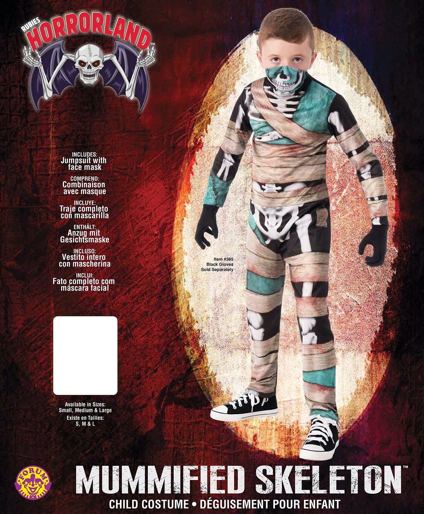 Rubie's Kinder Forum Novelties Costum schelet cu jumătate de mască