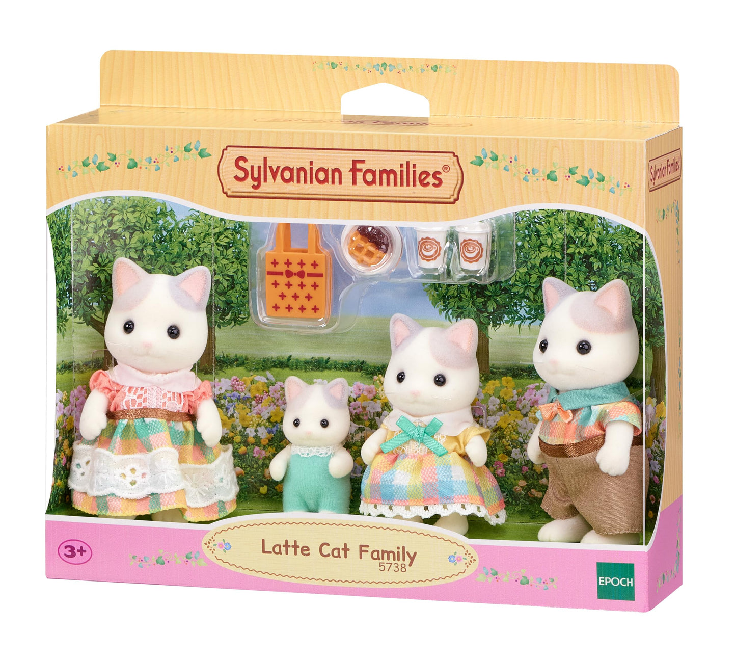 Sylvanian Families 5738 Set de figurină Familie Pisici de Lapte 4 piese 3+ ani