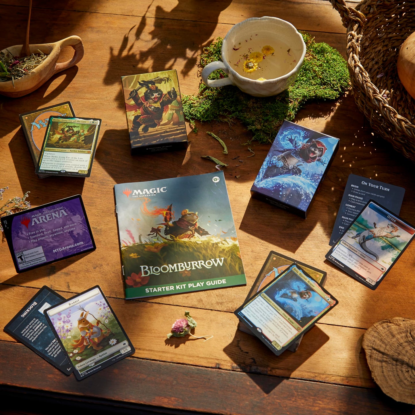 Magic: The Gathering Bloomburrow - Pachet de Începători | Învață Magic cu 2 Deck-uri Bloomburrow | Joc de Cărți de Colecție pentru 2 Jucători de la 13 Ani (Versiunea în Limba Germană)