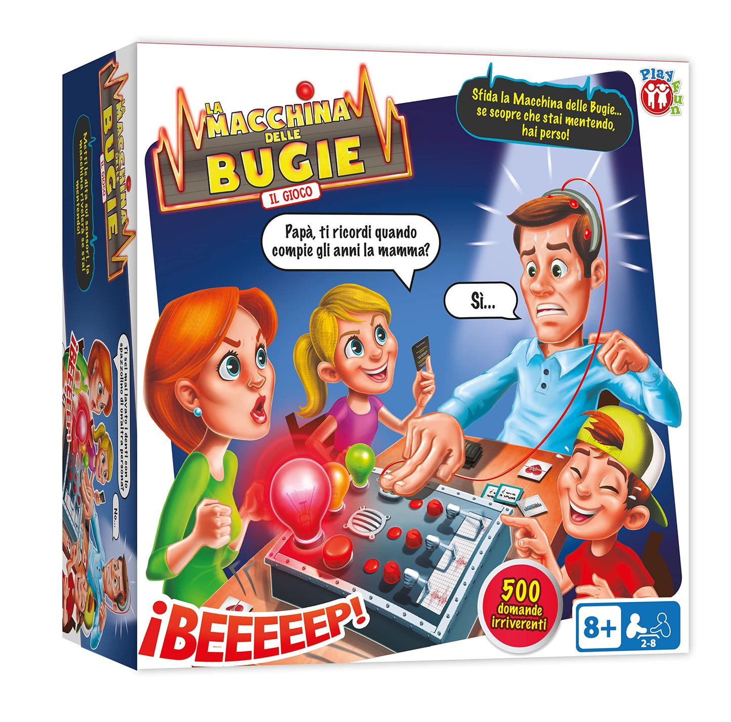 Jocul de societate „Mașina Adevărului” de la IMC Toys, joc amuzant și prietenos pentru familie, pentru băieți și fete de peste 8 ani, multicolor