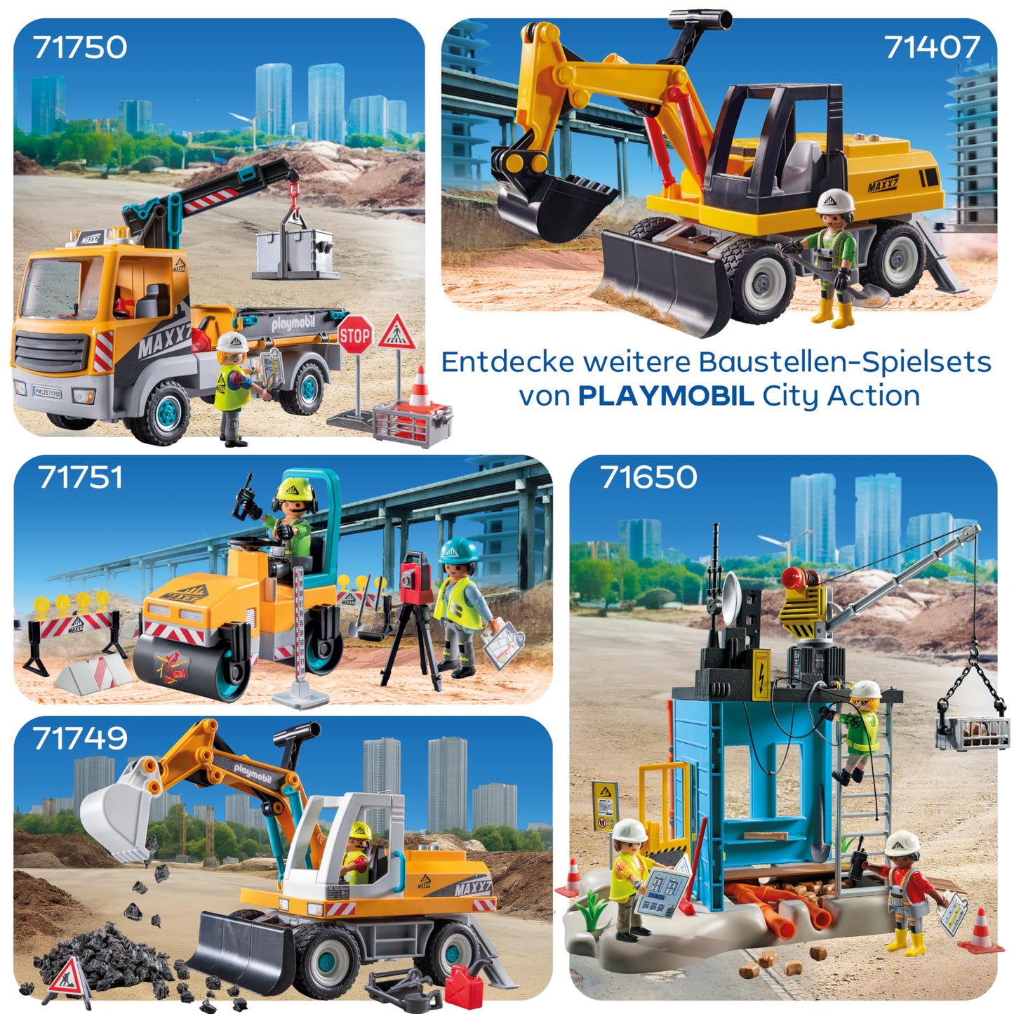 PLAYMOBIL 71749 Excavator Mare de santier, 4+ ani