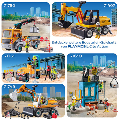 PLAYMOBIL 71749 Excavator Mare de santier, 4+ ani