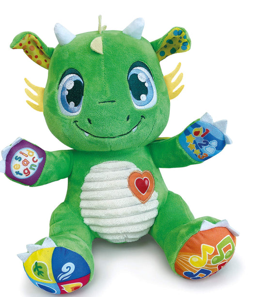 Clementoni Mon Copain Le Dragon Jucărie de pluș interactivă pentru bebeluși 6+ luni (multicolor)