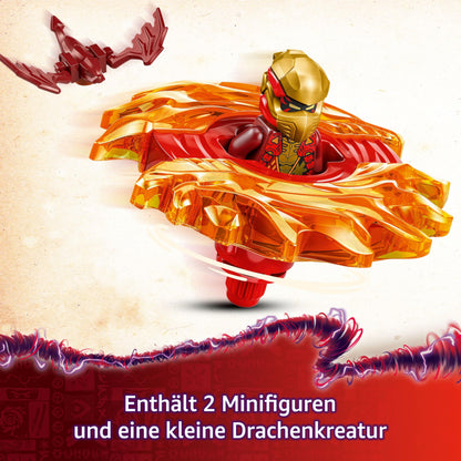 LEGO NINJAGO Spinner Spinjitzu al lui Kai - Jucărie Ninja cu 2 Minifiguri - Set de joacă mic pentru copii - Cadou pentru băieți și fete de la 6 ani 71823