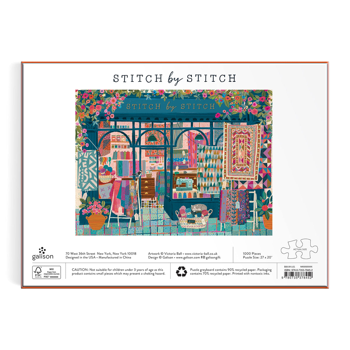 Galison Stitch By Stitch Puzzle 1000 piese