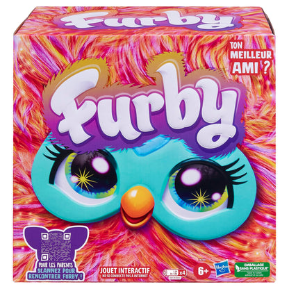 Furby Roșu Coralin, Pluș Interactiv – Versiunea Franceză (Ambalajul poate varia)