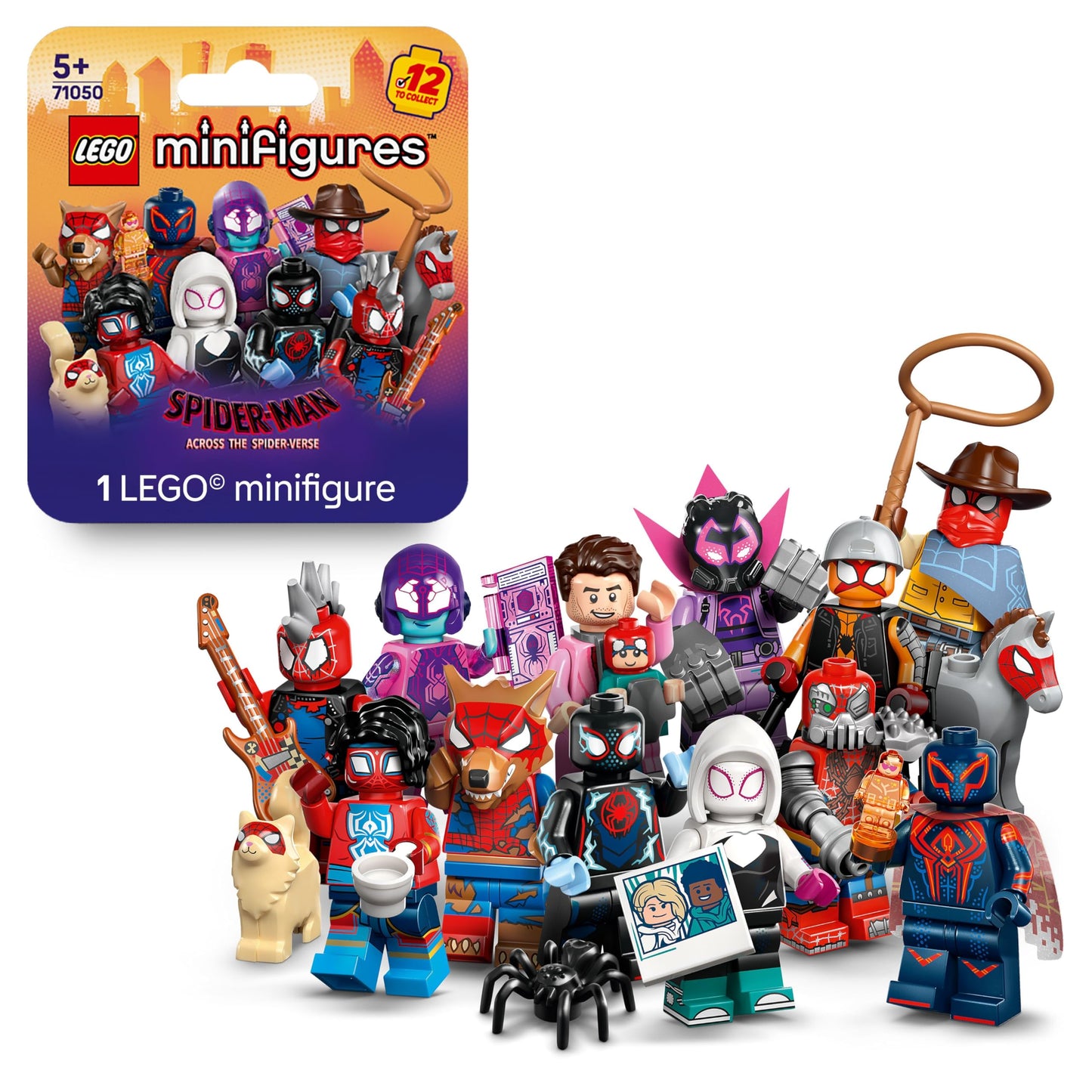 LEGO Minifigures Spider-Man Across the Spider-Verse Set de figurină 12 personaje 5+ ani