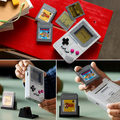 LEGO 72046 Set de construcție Game Boy pentru adulți cu 2 module de joc inclusiv Zelda și suport - Cadou retro pentru fanii jocurilor