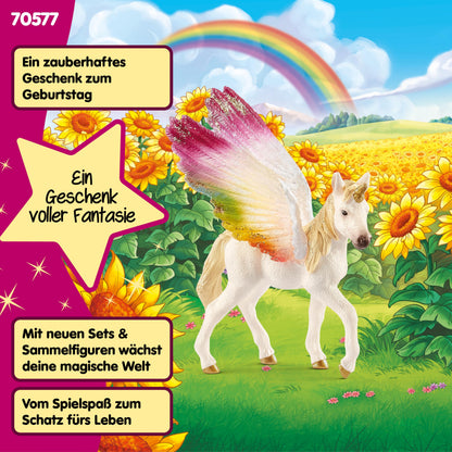 Schleich Bayala 70577 Manz Unicorn Curcubeu cu aripi, 5+ ani