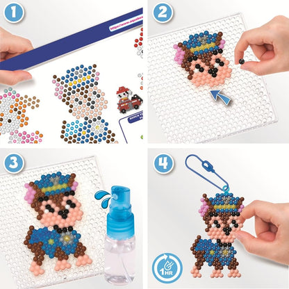 Aquabeads 35125 Set breloc Paw Patrol, 600 perle, 4+ ani