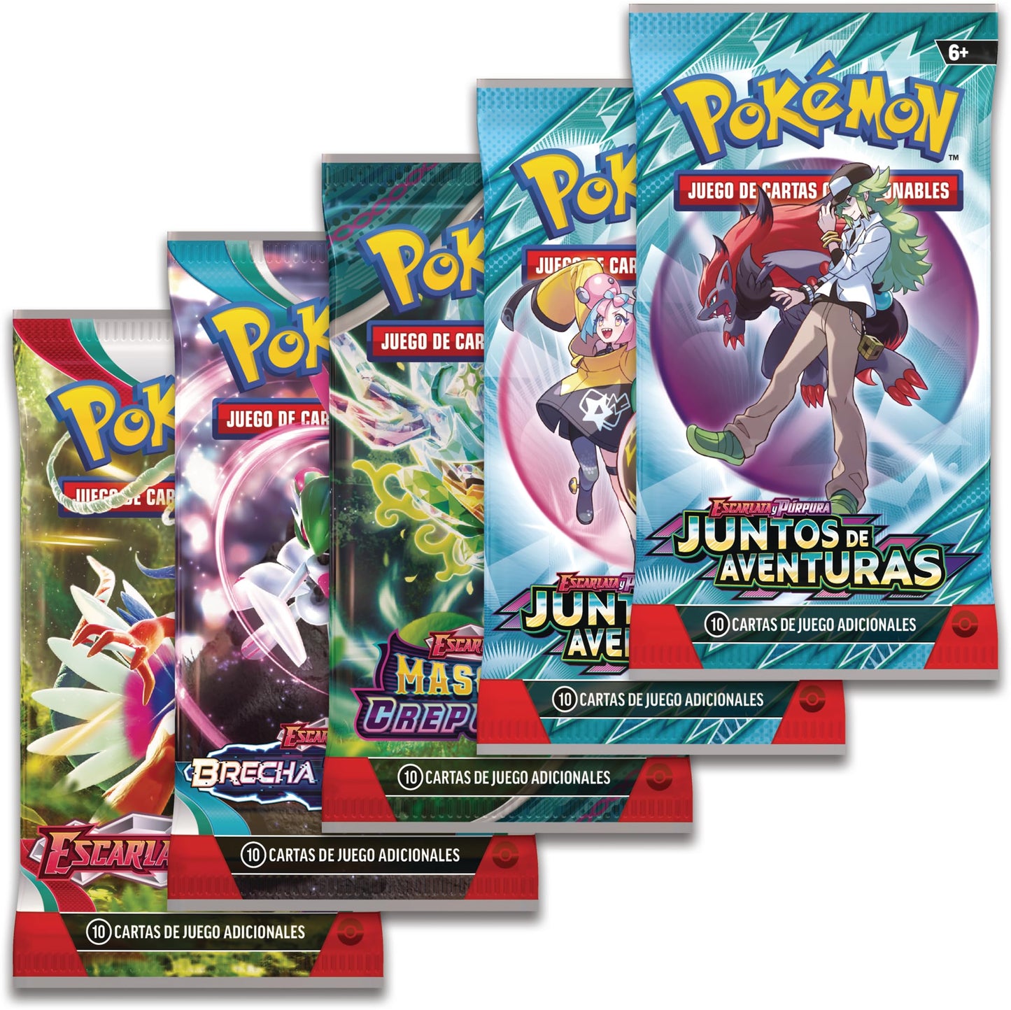 Pokémon TCG Set de cărți colecție specială aprilie 5 pachete booster 3 cărți promo cod joc de la 3 ani (spaniolă)